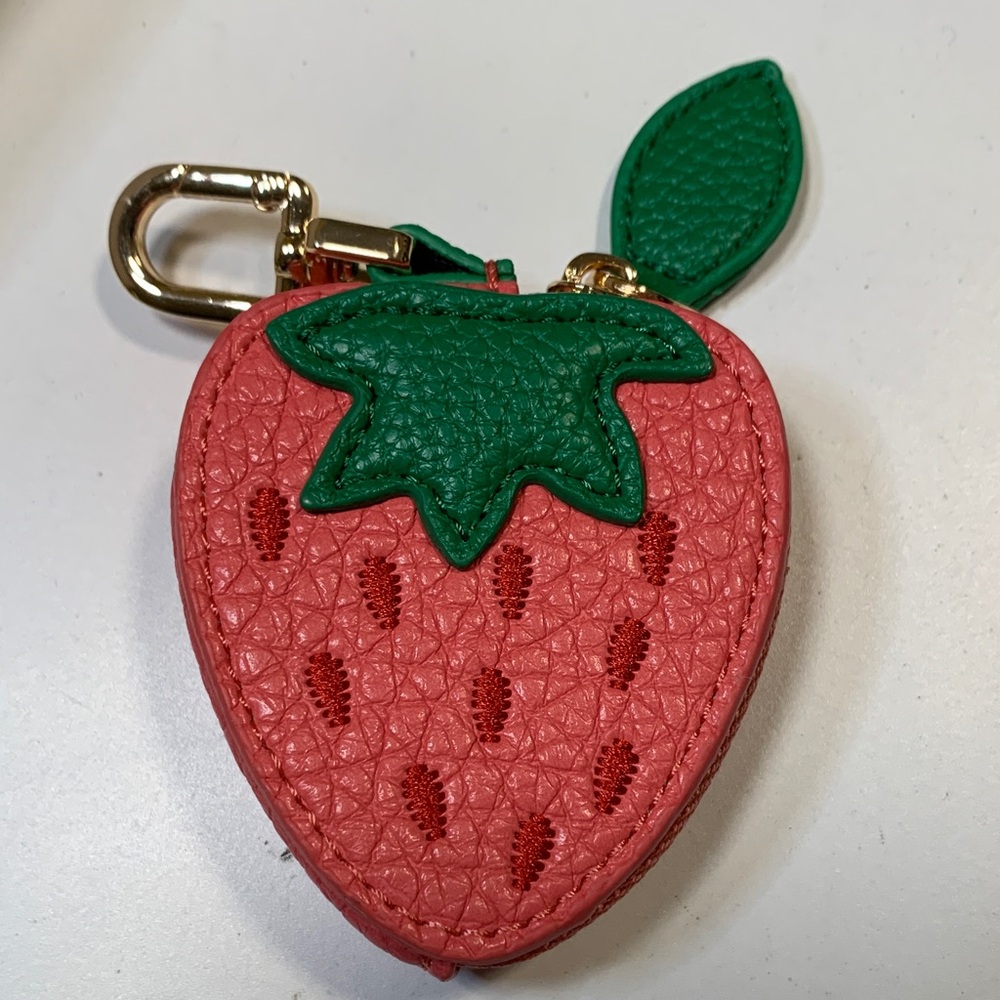 Strawberry Coin Purse with Gold Clip